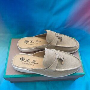 Loro Piana women's slippers leather Sunmmer Walk